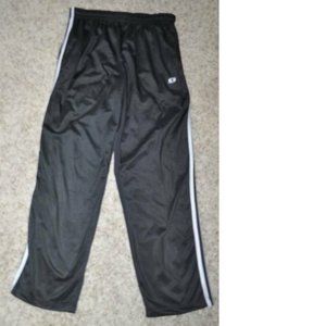 Mens Track Pants Black Medium Athletic Drawstring Elastic Waist Starting Line